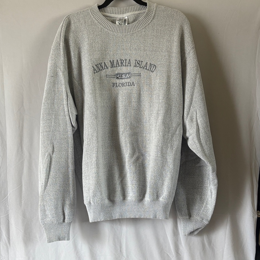 Anna Maria Island Crewneck Sweater - Light Gray